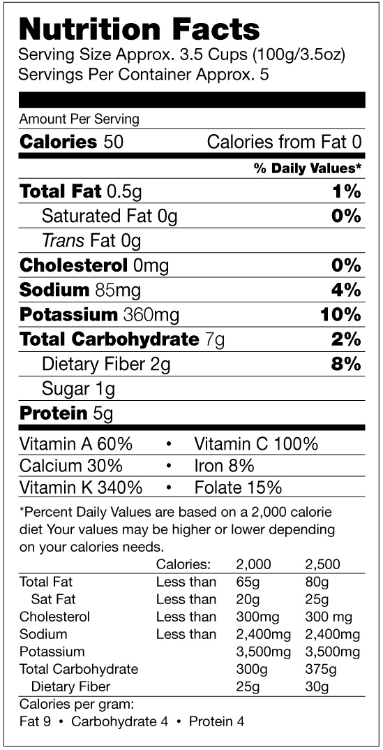 Nutritional Facts